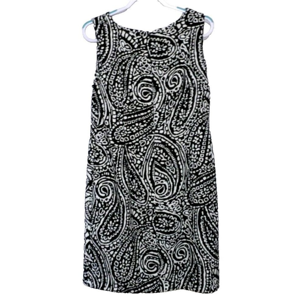 RONNI NICOLE black & off- white polyester blend women's dress size 12 - Picture 3 of 3